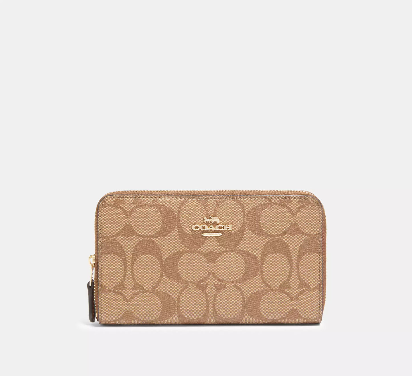 Coach Medium Id Zip Wallet In Signature Canvas