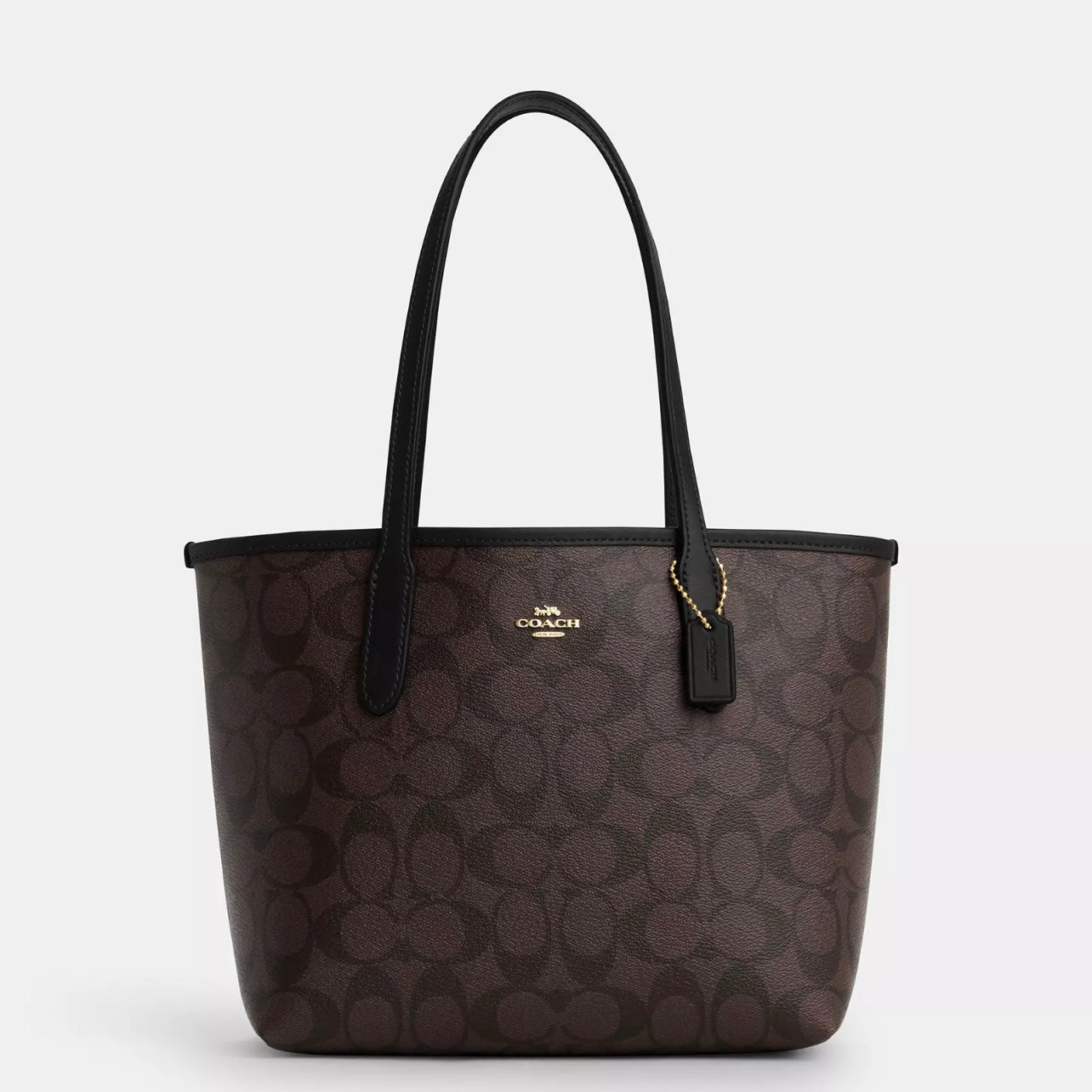 Coach Mini City Tote In Signature Canvas