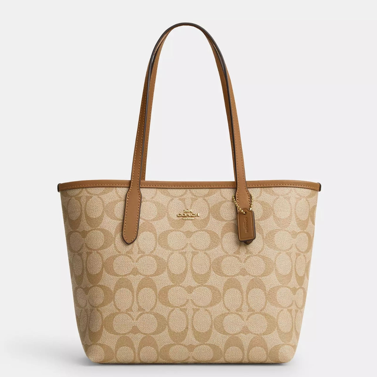 Coach Mini City Tote In Signature Canvas