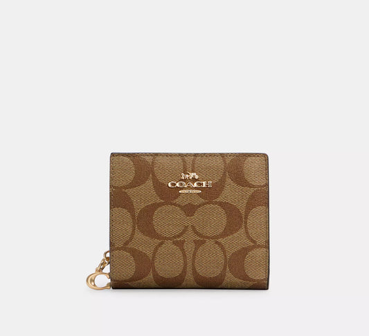 Coach Snap Wallet in Signature Canvas