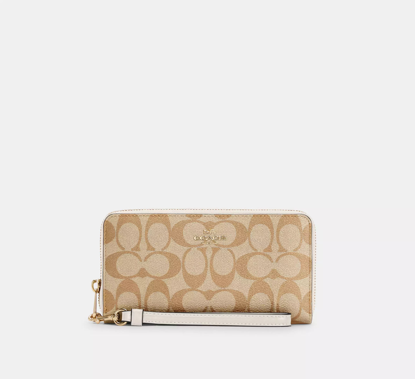 Coach Long Zip Around Wallet In Signature Canvas