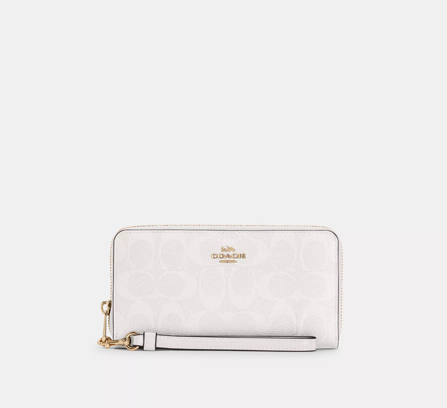 Coach Long Zip Around Wallet In Signature Canvas