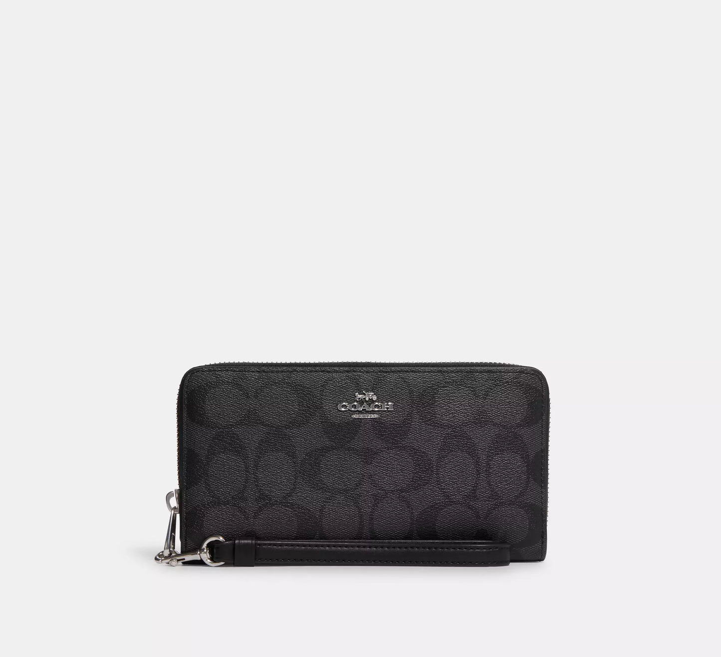 Coach Long Zip Around Wallet In Signature Canvas