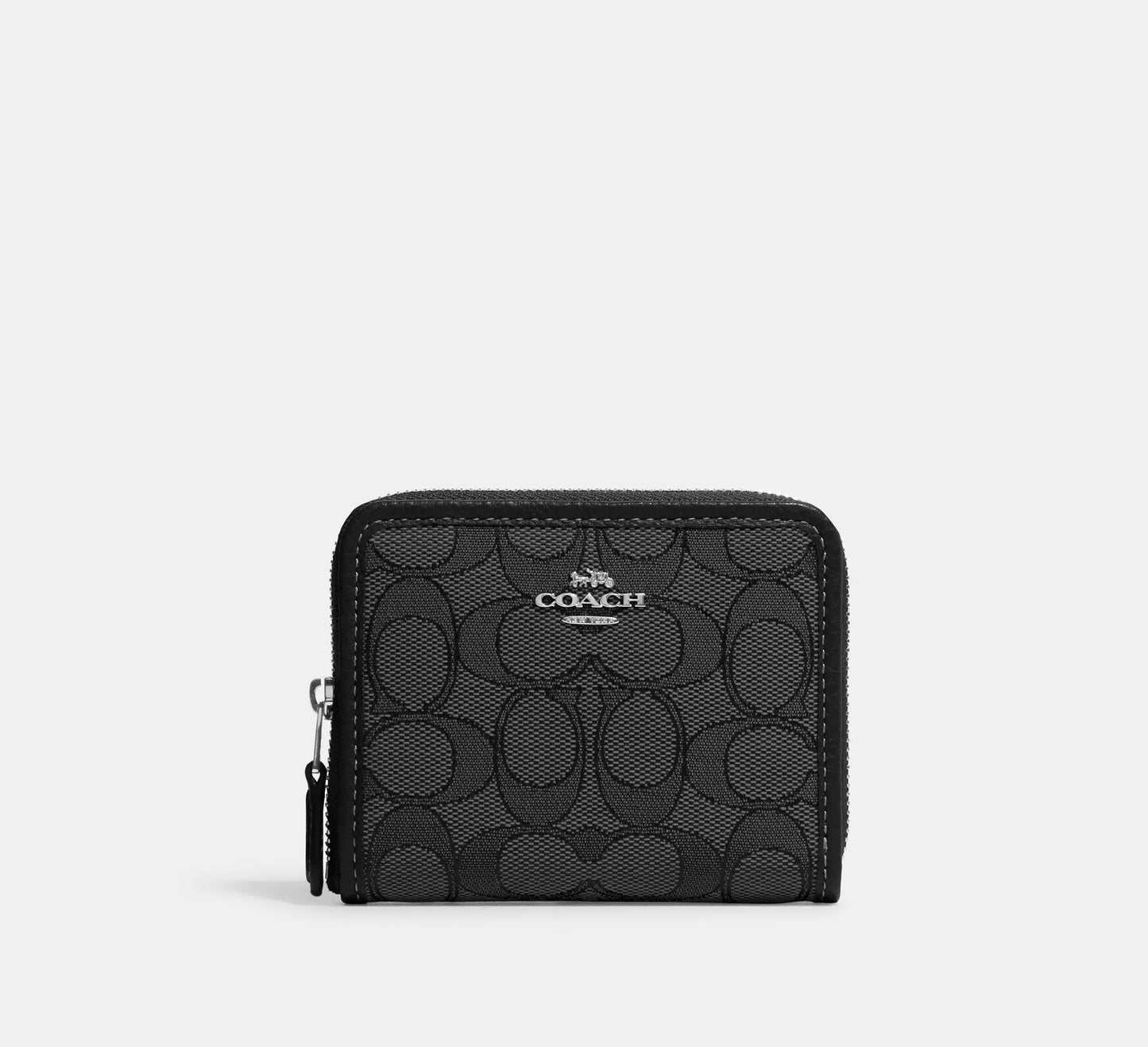 Coach Small Zip Around Wallet In Signature Jacquard