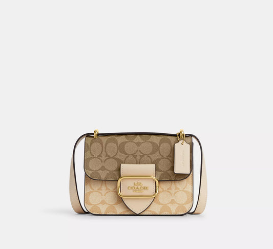 Coach Morgan Square Crossbody Bag In Blocked Signature Canvas