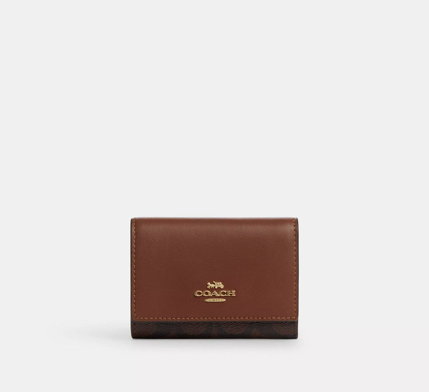 Coach Micro Wallet In Signature Canvas