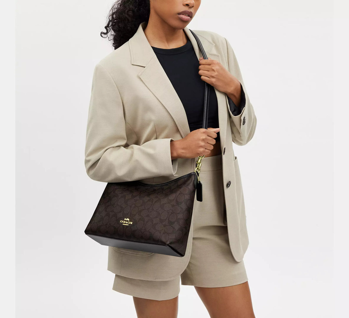 Coach Laurel Shoulder Bag In Signature Canvas