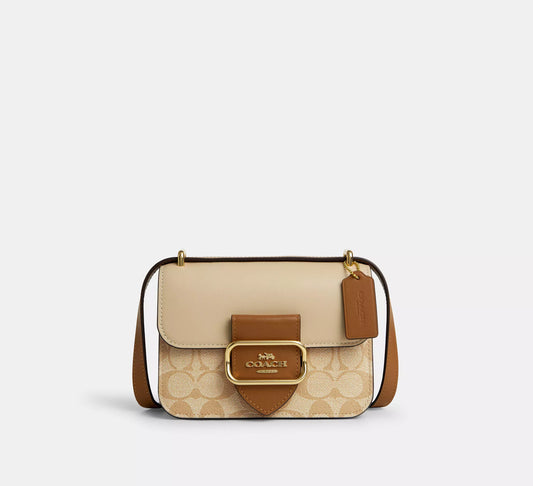 Coach Morgan Square Crossbody Bag In Blocked Signature Canvas