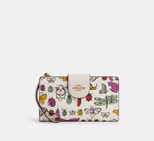 Coach Phone Wallet With Creature Print