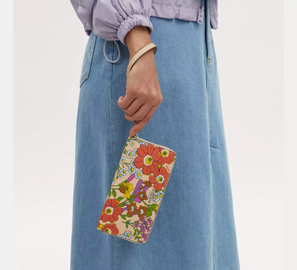 Coach Long Zip Around Wallet With Floral Print