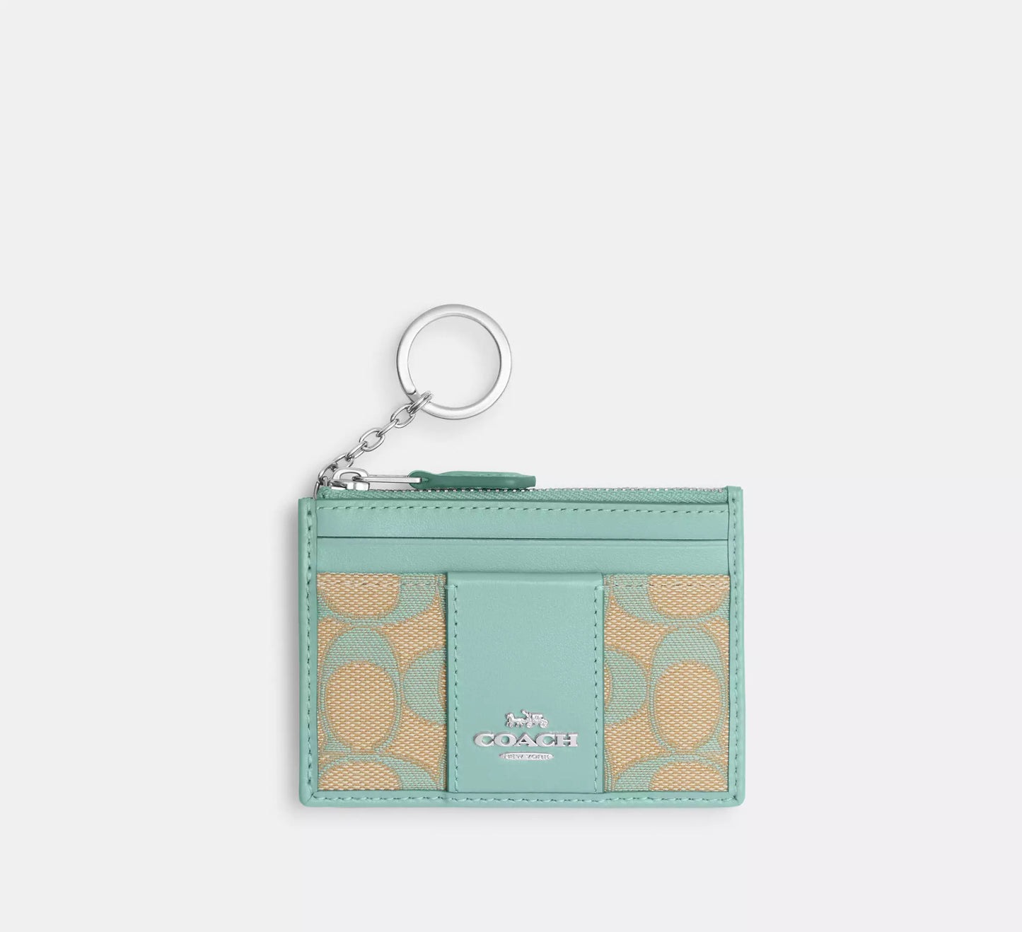 Coach Mini Skinny Id Case In Signature Jacquard