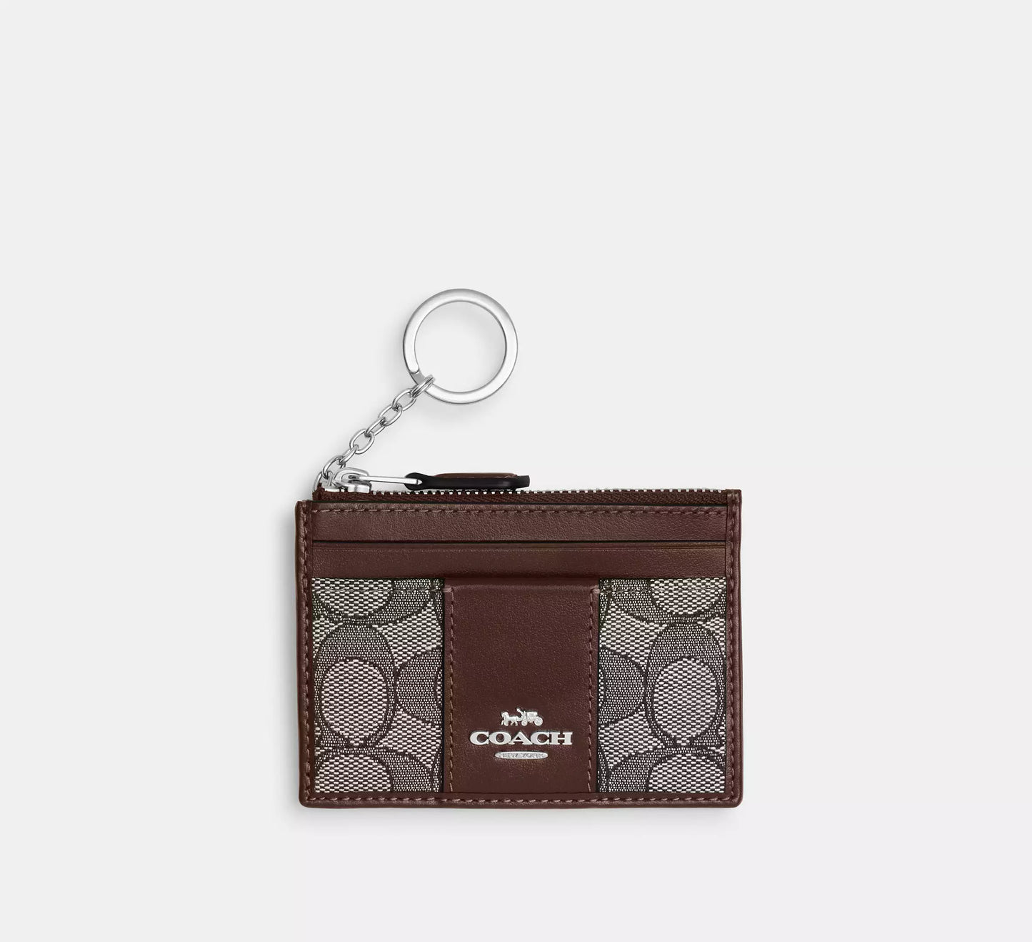 Coach Mini Skinny Id Case In Signature Jacquard