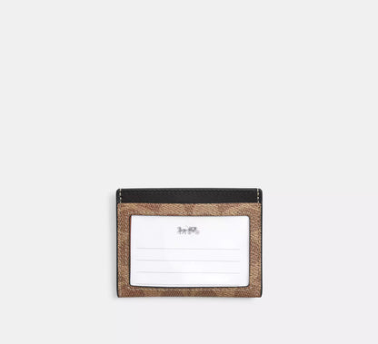 Coach Slim Id Card Case In Signature Canvas